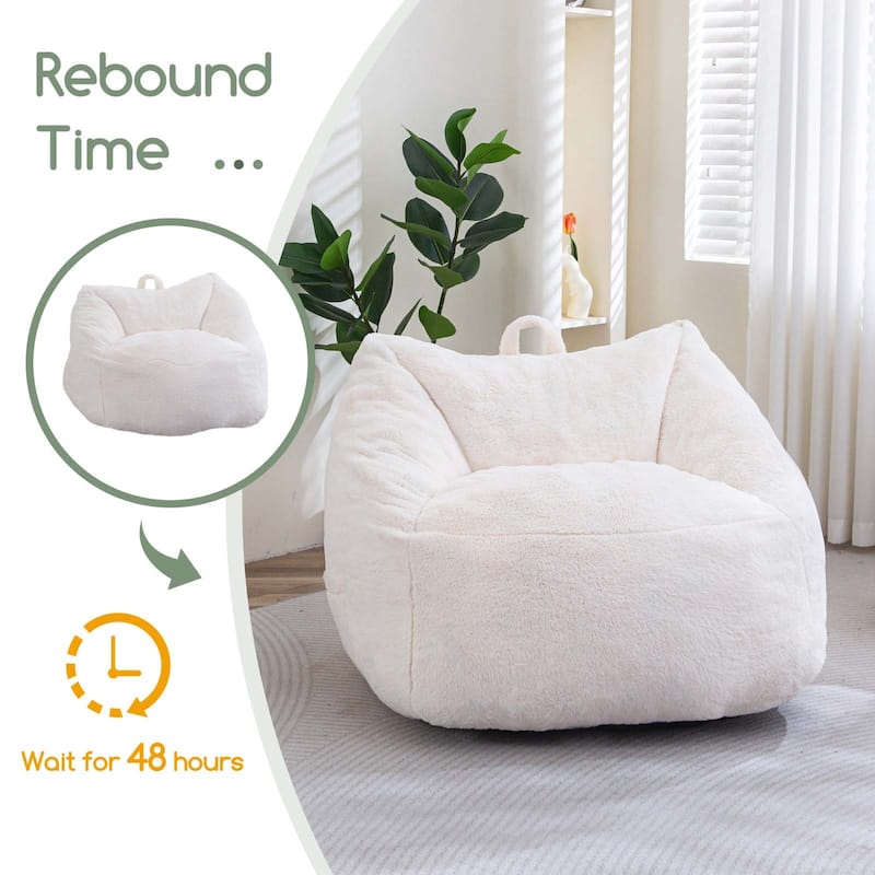 Bean Bag Chair with Handle,Corduroy Accent Sofa Chair