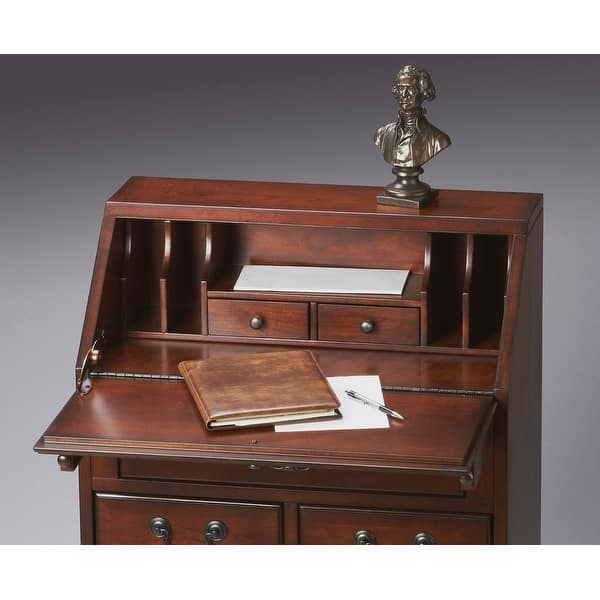 Shop Offex Traditional Solid Wood Secretary In Plantation Cherry