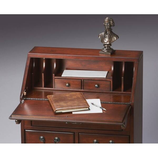 Shop Traditional Solid Wood Secretary In Plantation Cherry Finish