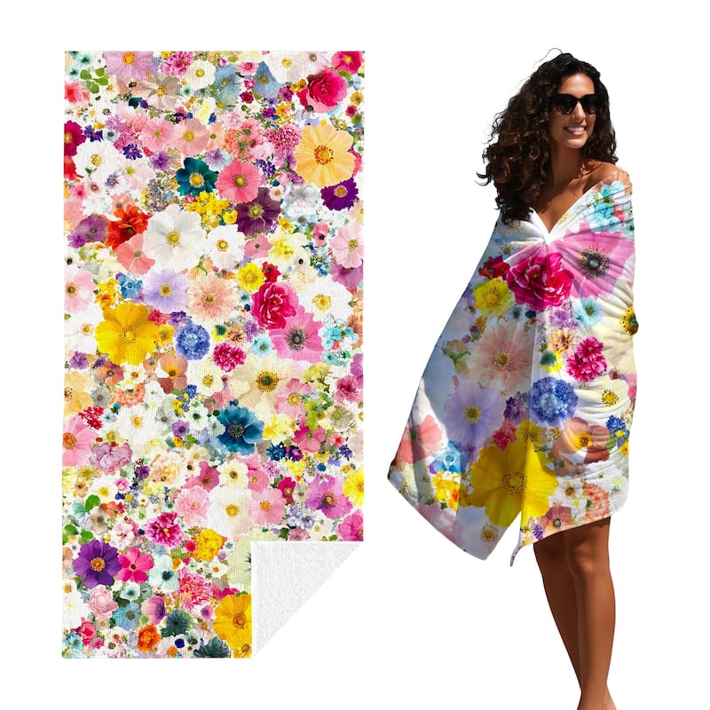 Floral Beach Towel Quick Dry Swimming Pool Towel 30"x60"