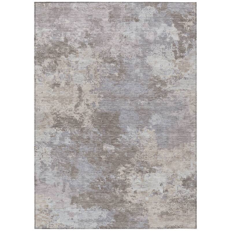 Machine Washable Indoor/ Outdoor Chic Modern Chantille Rug