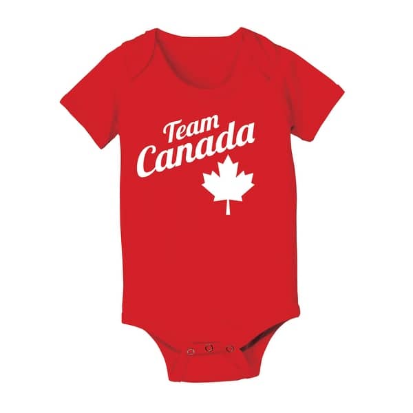 Shop Team Canada Maple Leaf Canadian Pride Eh Baby One Piece