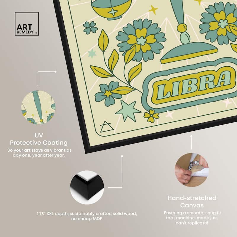 Libra Stars Card Canvas by Art Remedy