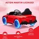 preview thumbnail 20 of 26, 12V Kids Ride on Car Licensed Aston Martin Electric Sports Car Toy for Toddles Battery Powered Car with Remote Control