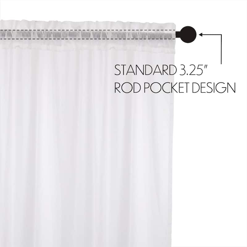 White Ruffled Sheer Valance