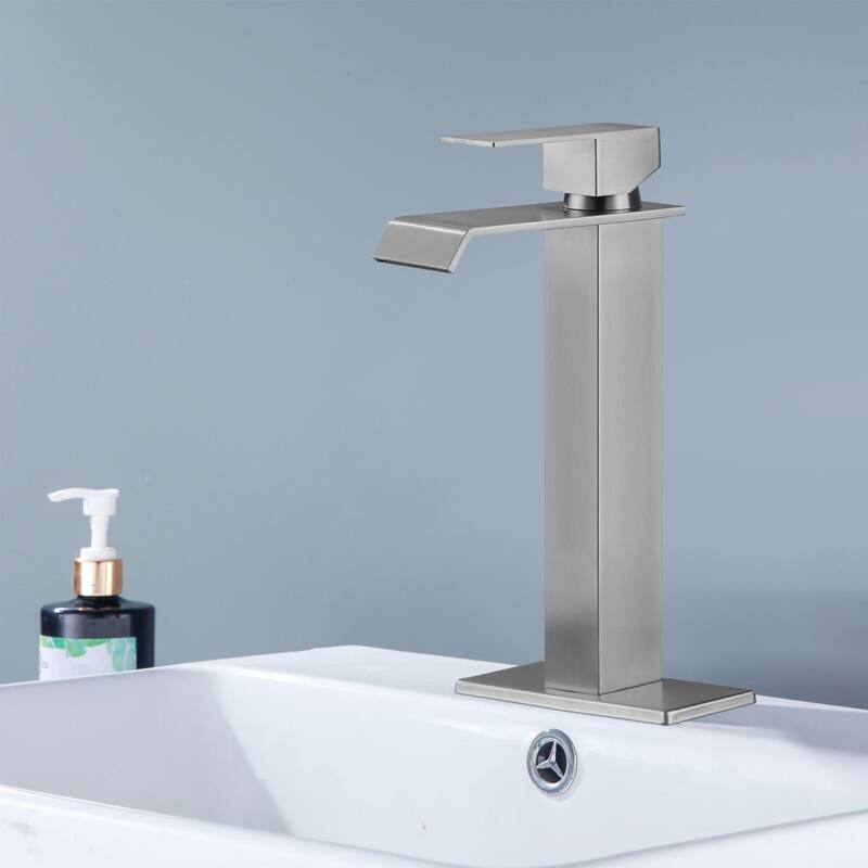 Topcraft Stainless Steel Single Handle Waterfall Faucet with Plate