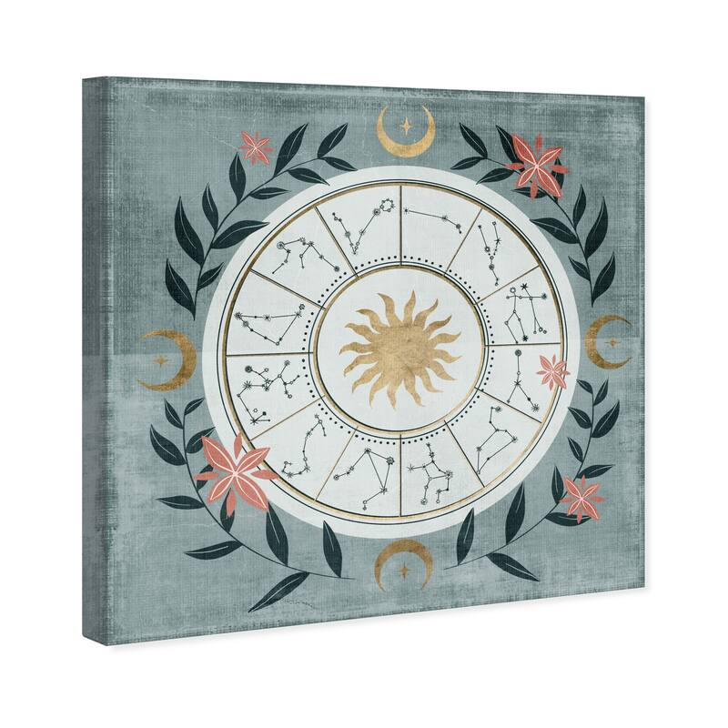 Wynwood Studio Canvas Abstract Zodiac Constellations Gold and Modern & Contemporary Wall Art Canvas Print
