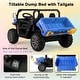 preview thumbnail 30 of 38, Gymax 12V 2 Seater Ride On UTV Dump Truck Remote w/ Electric Dump Bed