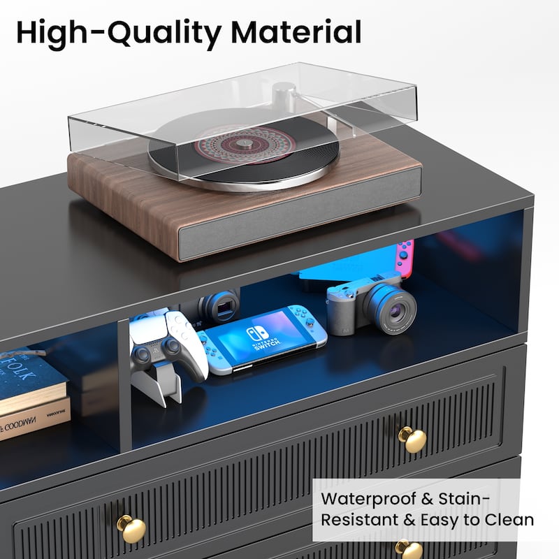 Pocassy 86.6in LED TV Stand for 85/90/95/100 inch TV