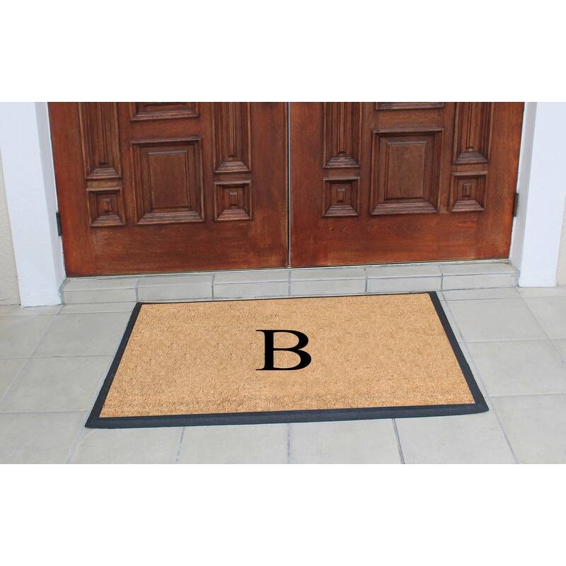 A1HC Rubber and Coir Molded Double Monogrammed Door Mat 30"x48"