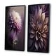 preview thumbnail 3 of 11, Designart "Purple Dahlia Flower" Dahlia Framed Wall Art Set Of 2 - Purple Wall Art Set Of 2