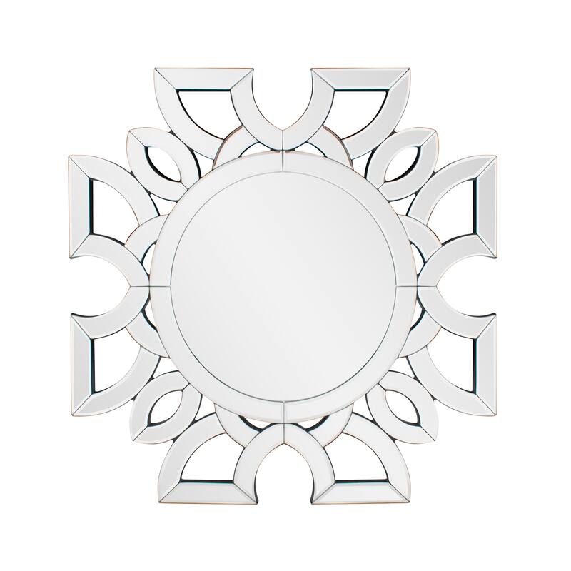 Allan Andrews Symmetrical Cut Pattern Wall Mirror - 19.75"H x 19.75"W