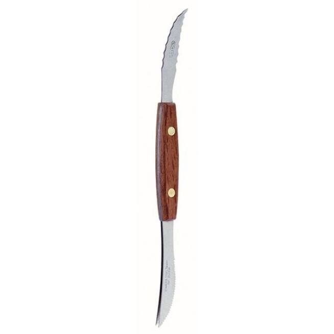 Norpro Squirtless Double Stainless Steel Blade Grapefruit Slicing Knife - Brown - Brown