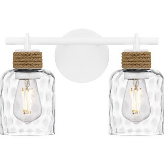 Baltic 2-Light Matte White Bath Light