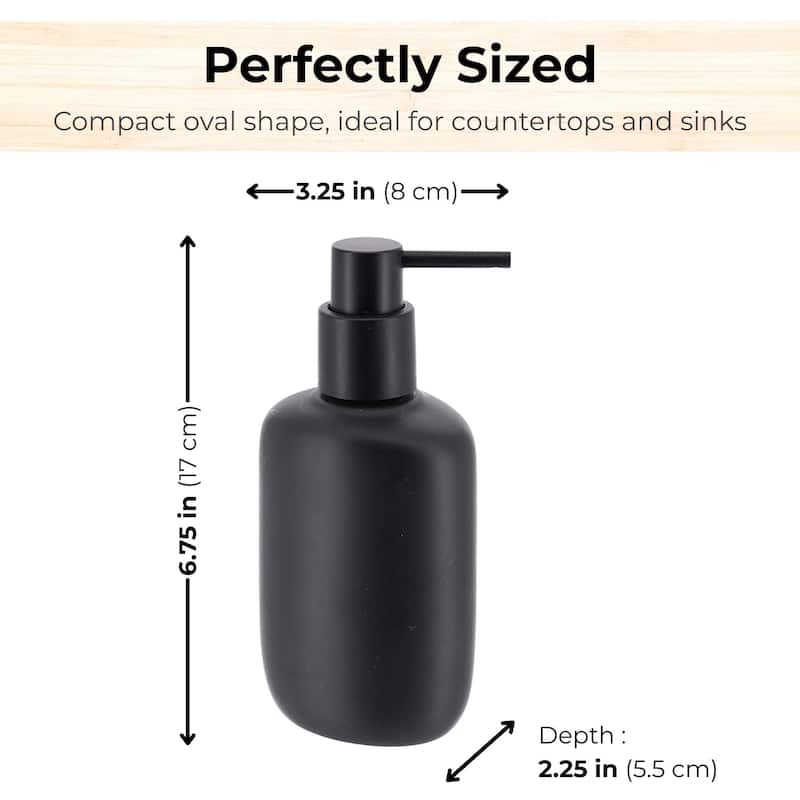 Oval Soap Dispenser - 3.25 L x 2.25 W x 6.75 H