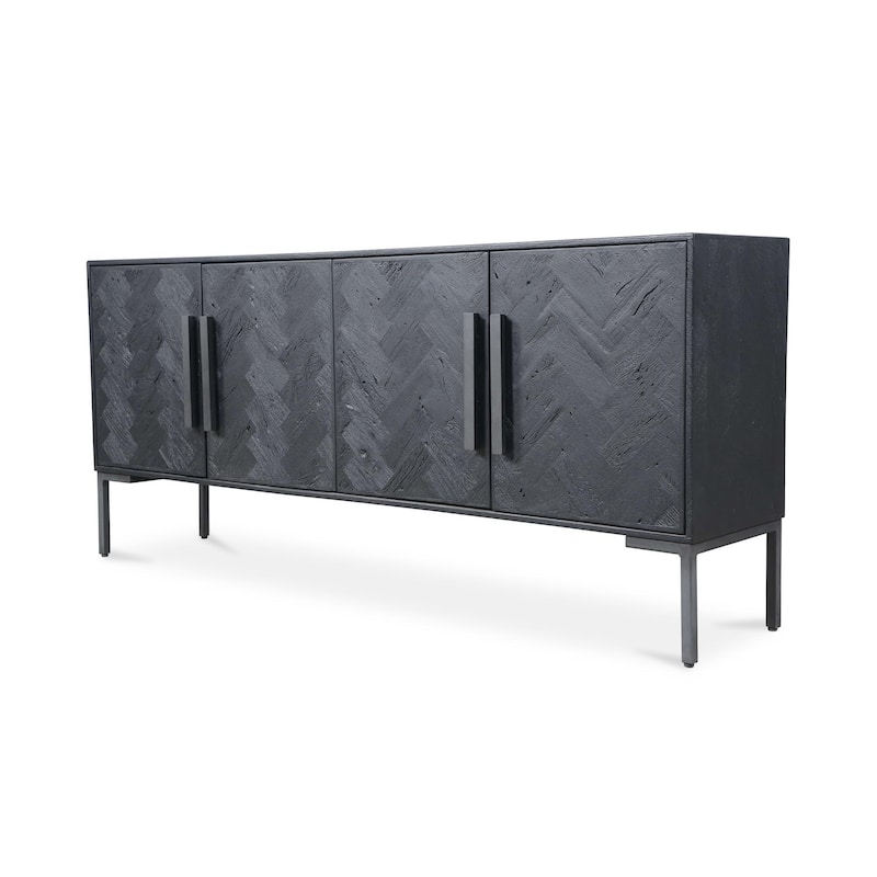 NADAAL STUDIOS Zanna, Four Doors Sideboard with Mango Wood - 77"W x16"D x33.5"H