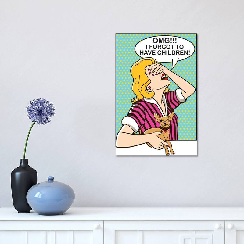 iCanvas "OMG!!!" by Dog is Good and Cat is Good Canvas Print - 18x12x1.5