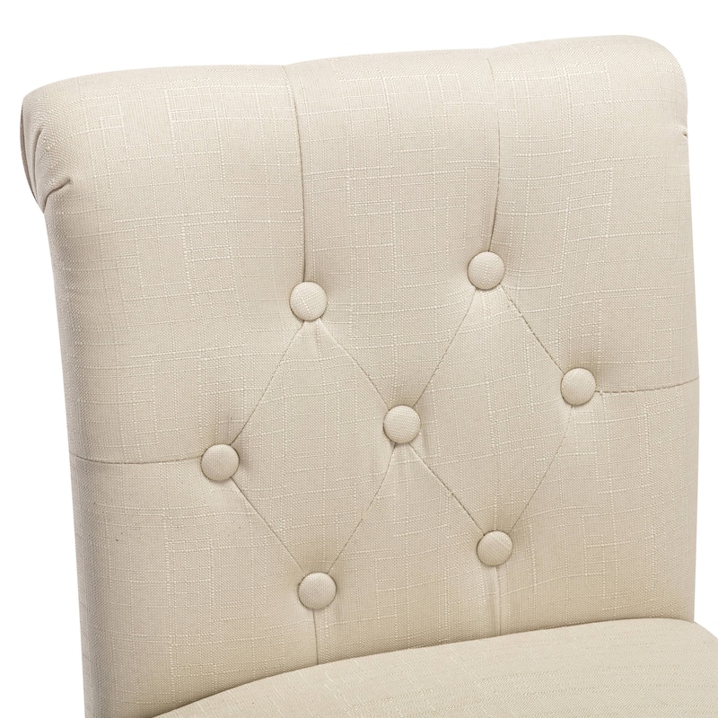 24 inches Fabric Counter Height Bar stools Upholstered Button Tufted Island Chairs Set of 2