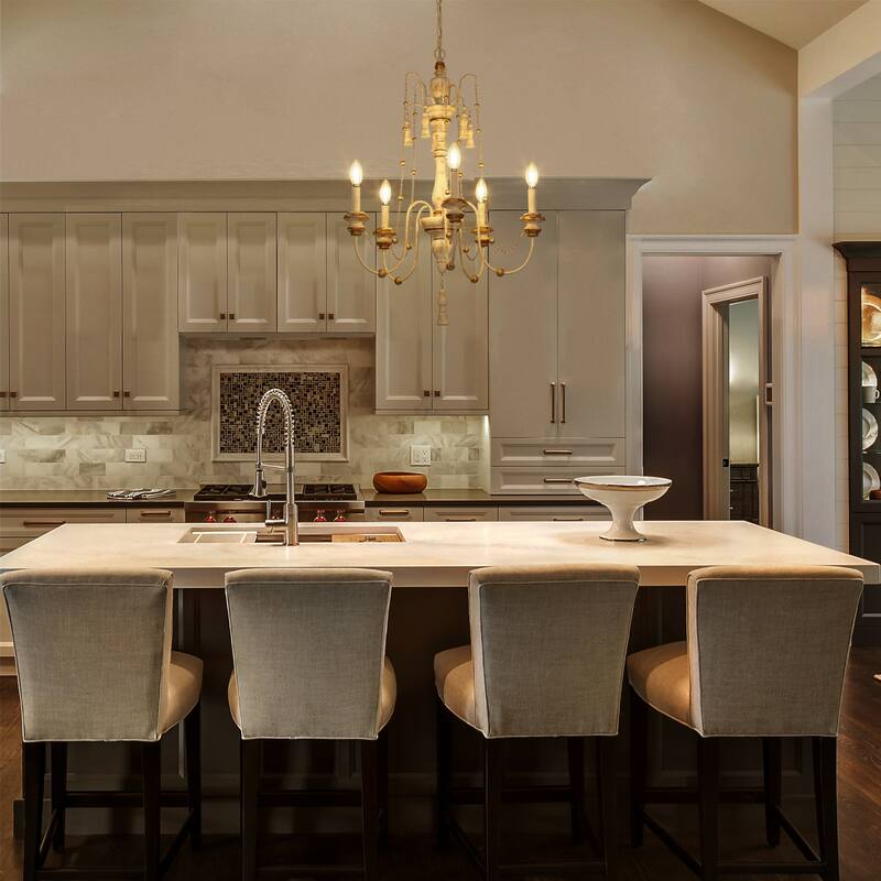 The Gray Barn Farmhouse Wood Chandelier French Country Classic Lights