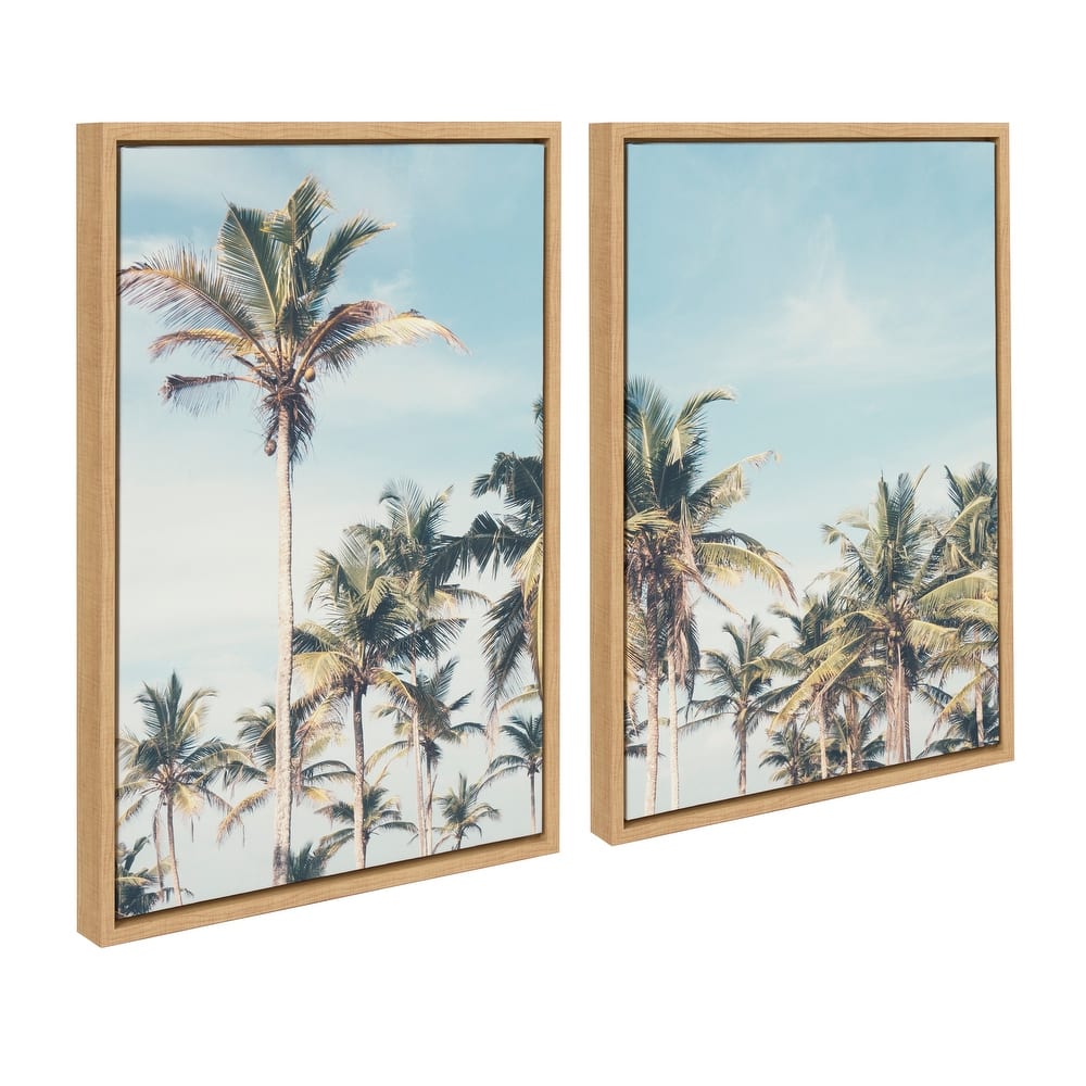 Kate and Laurel Sylvie Beach Canvas Set by The Creative Bunch Studio