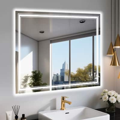 40x32 Inch Frameless LED Bathroom Mirror,Smart Mirror