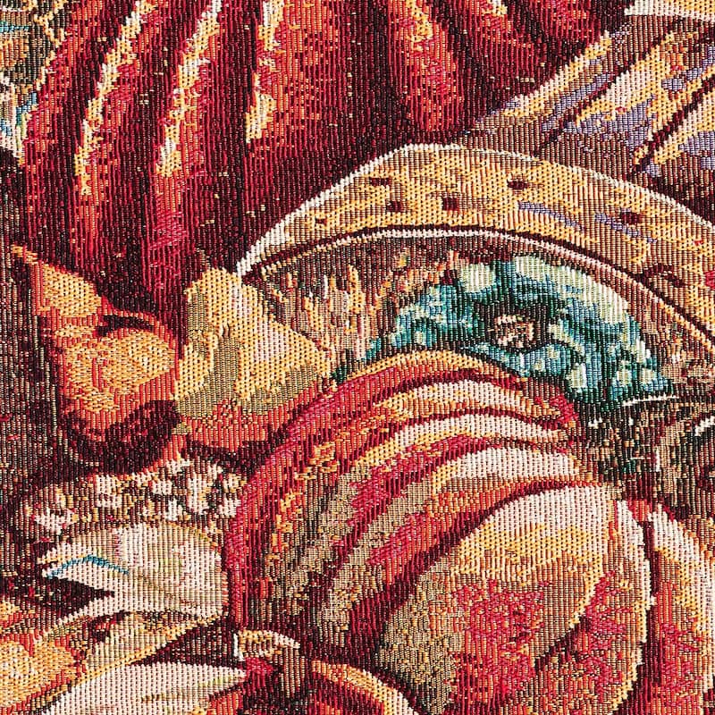 Violet Linen Fall Harvest Collection - Tapestry Pumpkins and Autumn Leaves Design - 19" X 27" Area Rug - 19" x 27"