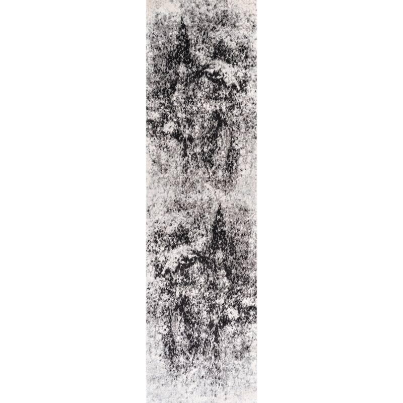 JONATHAN Y Storm Modern Abstract Area Rug - 2 X 8 - Cream/Gray