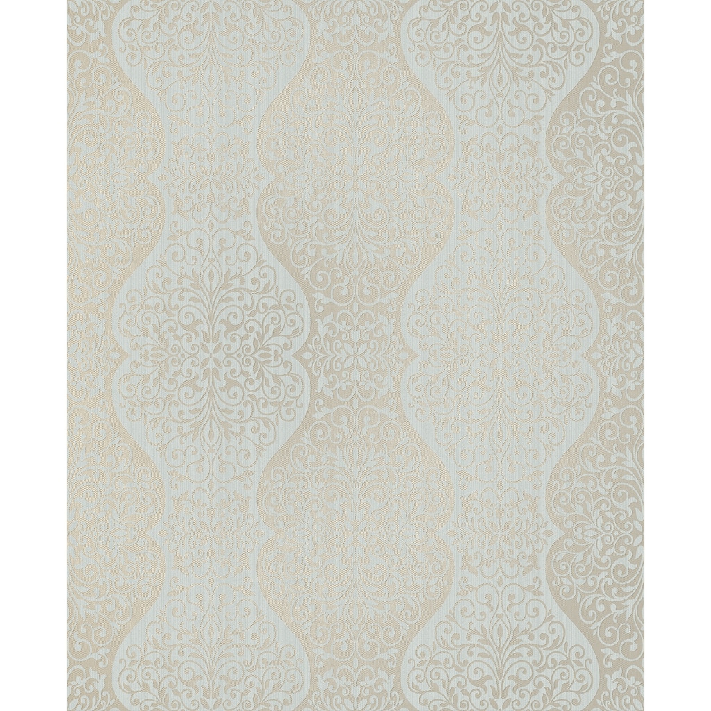 Decorline Cadence Blue Scroll Wallpaper - 20.5in x 396in x 0.025in