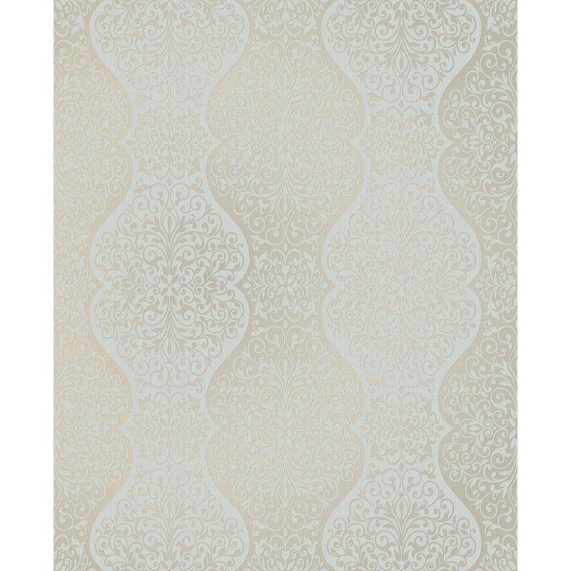 Decorline Cadence Blue Scroll Wallpaper - 20.5in x 396in x 0.025in