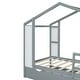 preview thumbnail 12 of 13, Twin Child House Bed with Blackboard and Trundle - Grey