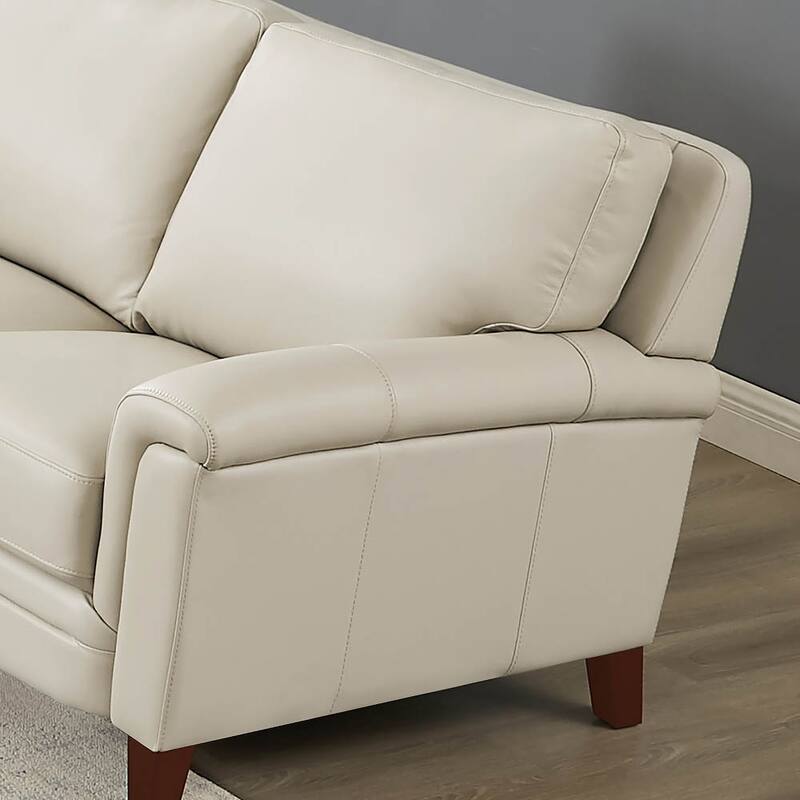 Hydeline Westcott Top Grain Leather Sofa and Chair Set with Memory Foam and Springs