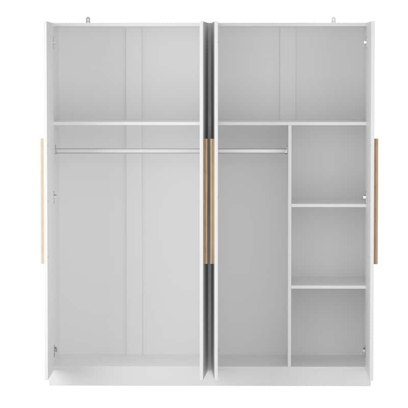 Timechee Large Armoire Wardrobe Closet Cabinet 4 Doors