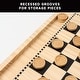 preview thumbnail 4 of 4, GSE™ 2-in-1 Natural Wood Reversible Checkers & Tic-Tac-Toe Board Game Combo Set with Game Pieces