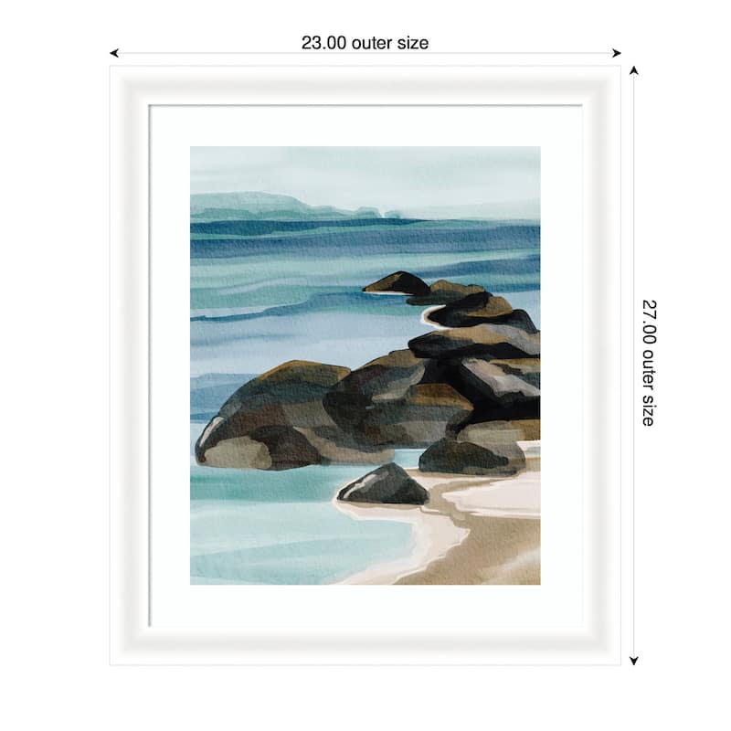 Kate and Laurel Framed Art Ocean Breeze ll by Nikita Jariwala