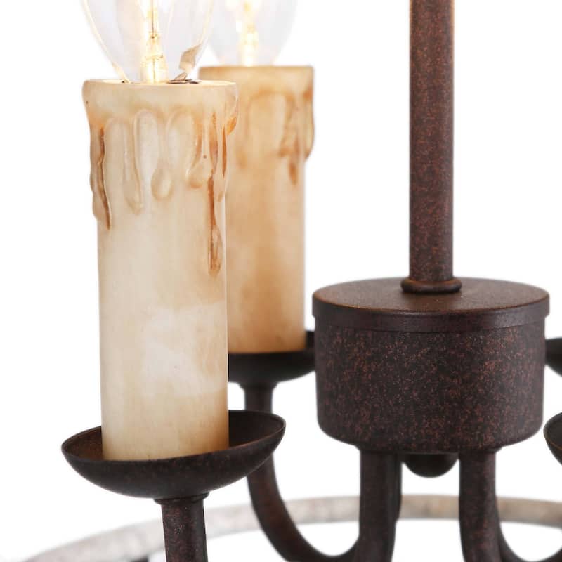 Farmhouse 4-Light Lantern Chandelier Cage Island Lights for Dining Room