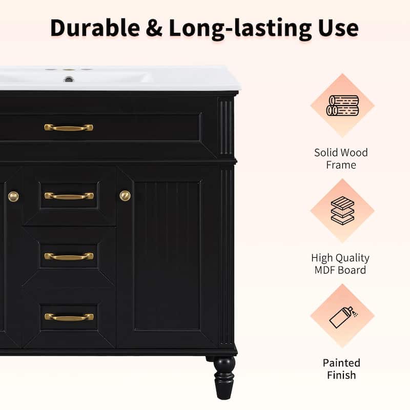 36" Bathroom Vanity with Sink Combo