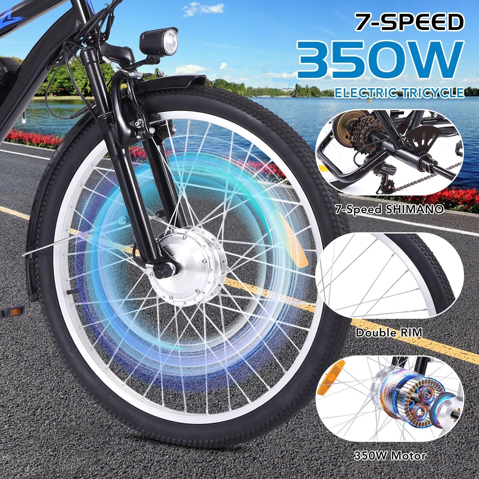 Three wheel battery bike hotsell