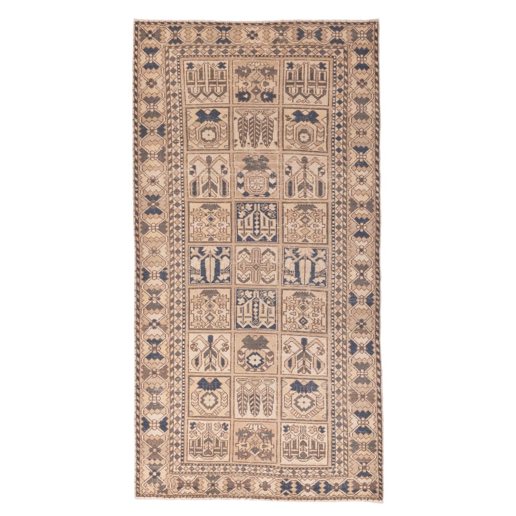 ECARPETGALLERY Hand-knotted Antalya Vintage Ivory Wool Rug - 4'10 x 9'6