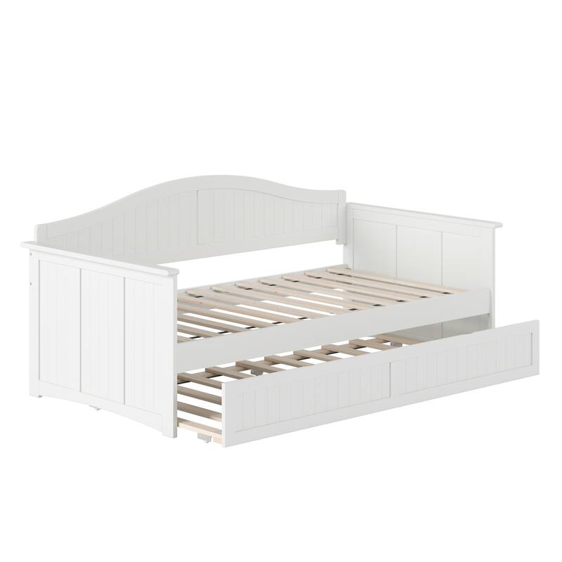 Nantucket Twin Wood Daybed with Twin Size Trundle