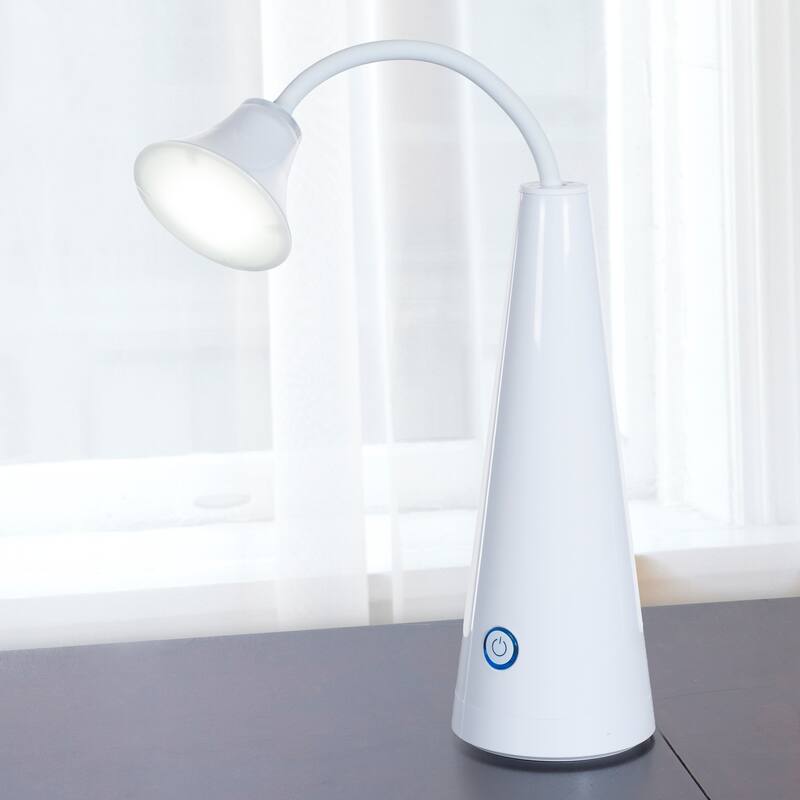 Lavish Home Contemporary LED Desk Lamp - White