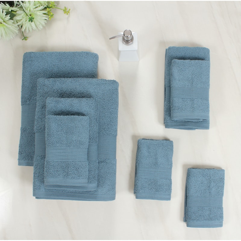 Fabstyles 8 Piece Plush Cotton Towel Set