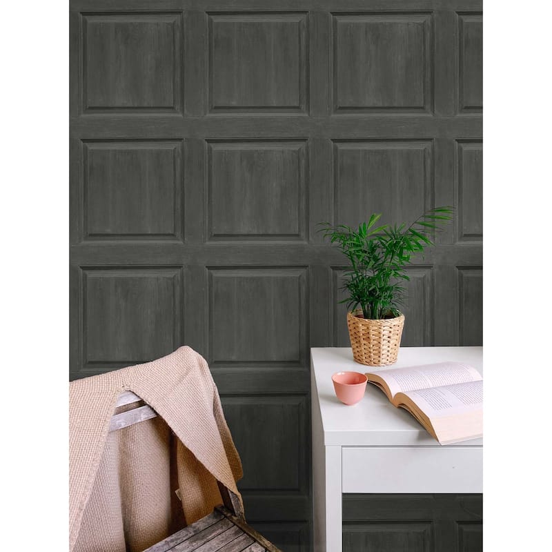 Arthouse Washed Faux Panel Peel and Stick Wallpaper