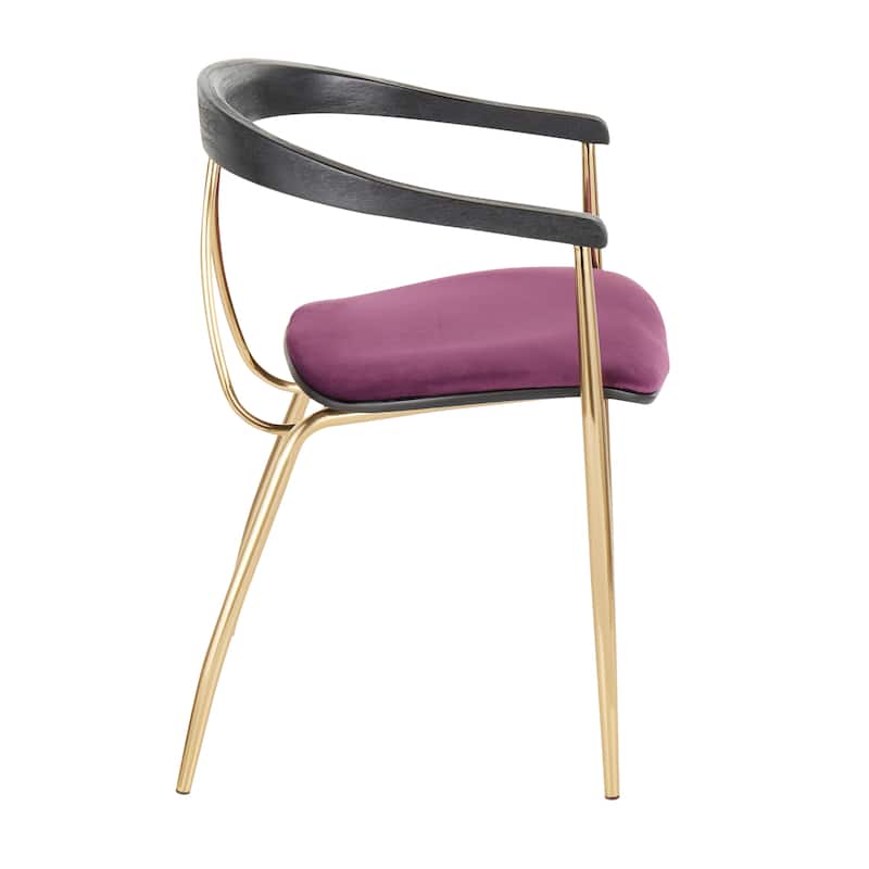 Silver Orchid Engl Velvet Upholstered Dining Chair (Set of 2) - N/A