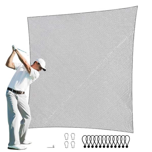 slide 2 of 10, VEVOR Golf Net Sports Netting Barrier for Backyard Driving Training Swing (Net Only) 10x15ft