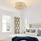 preview thumbnail 5 of 16, Jojospring Jolie 4-light Crystal and Prism Round Flush Mount