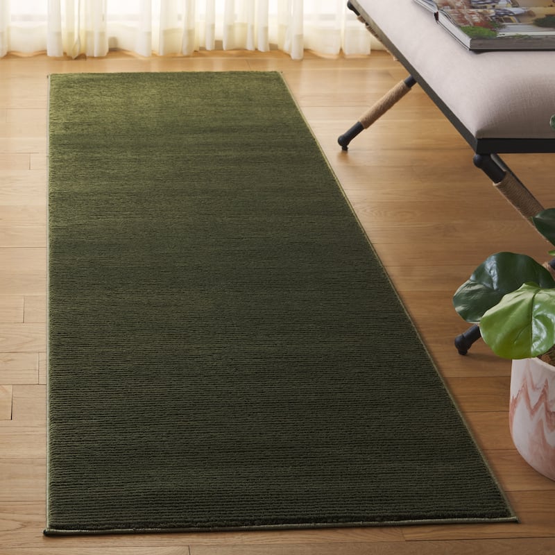 SAFAVIEH Revive Avie Solid Rug - 2' x 6' Runner - Green