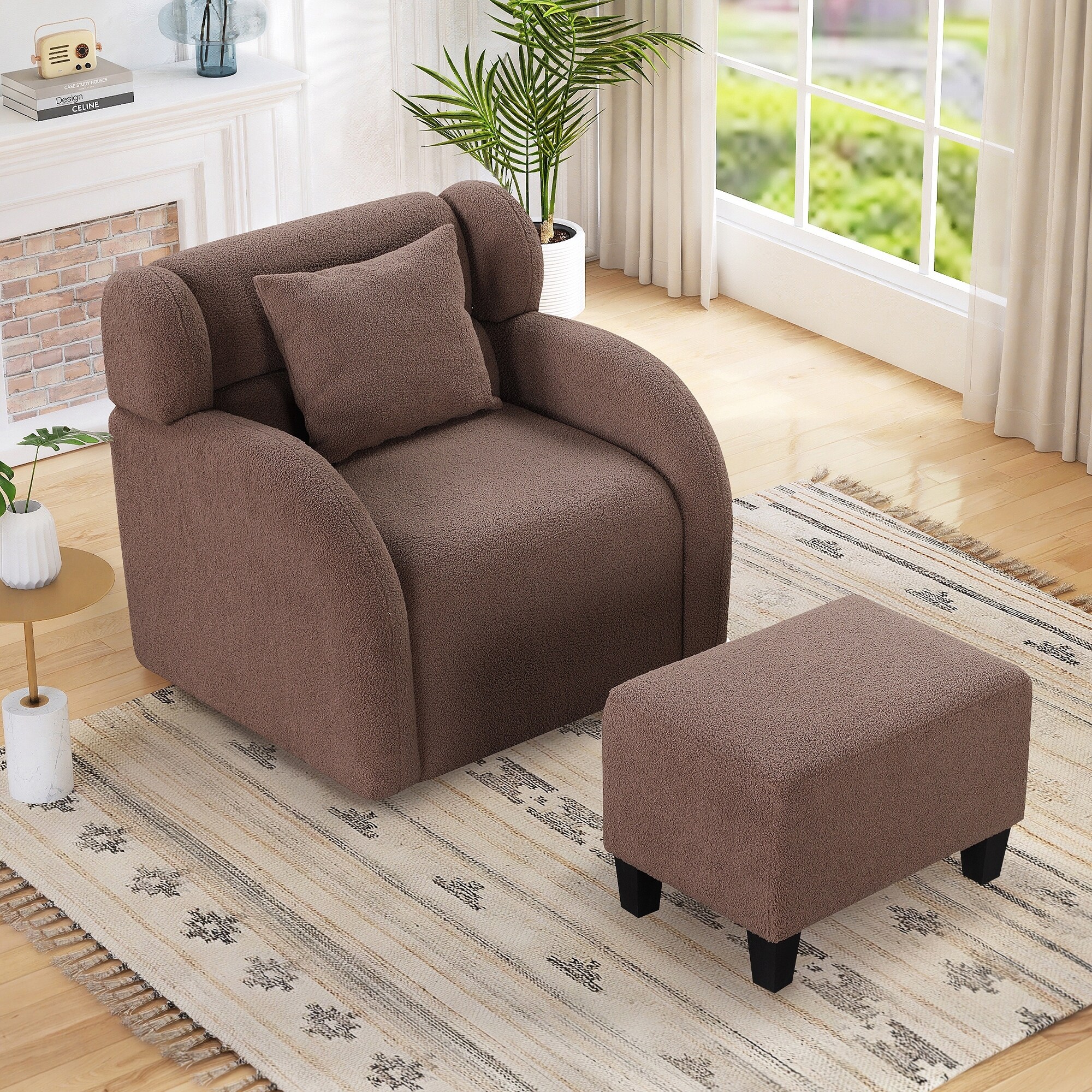 Plush barrel outlet chair