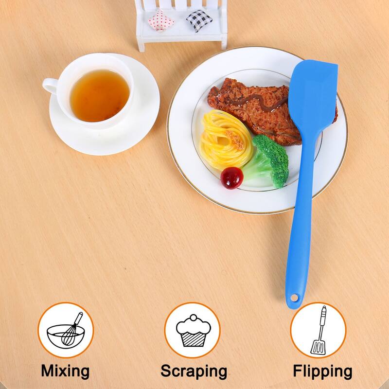 Silicone Non Stick Spatula Set 2 Pcs Heat Resistant Turner