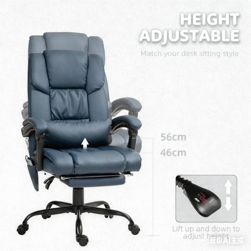 Office Chair, Ergonomic Executive Chair with Footrest, Luxe Comfort for Work & Relaxation