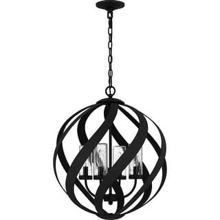 Earth Black Four Light Outdoor Pendant from the Blacksmith Collection